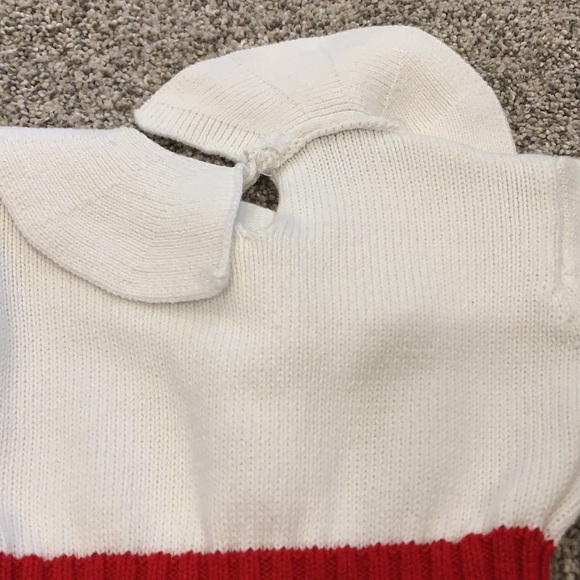 Ruffle collar combo sweater romper - Picture 5 of 5